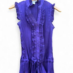 Y2K purple Charlotte Russe babydoll ruffled button size small whimsigoth 90s